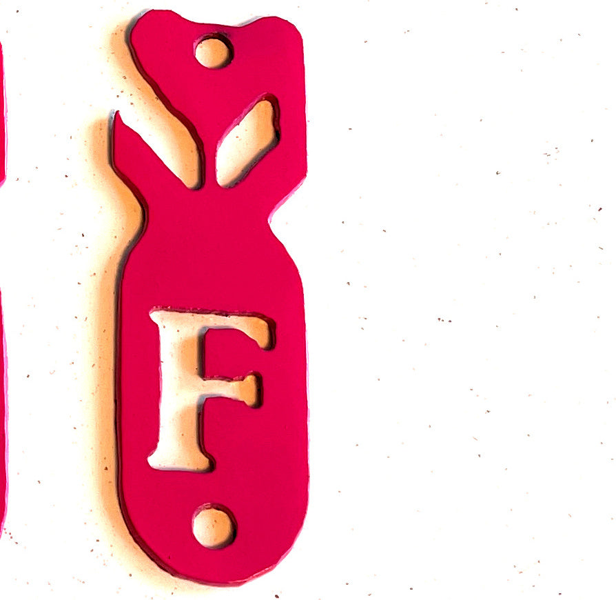 Explosive Elegance: The F Bomb Keychain with Bottle Opener