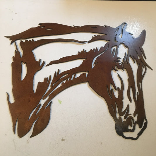 Horse Head 18 inches tall x 20 inches wide - Dragonslayer Industries LLC