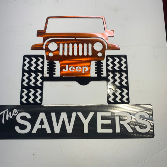 Jeep Art Metal Sign