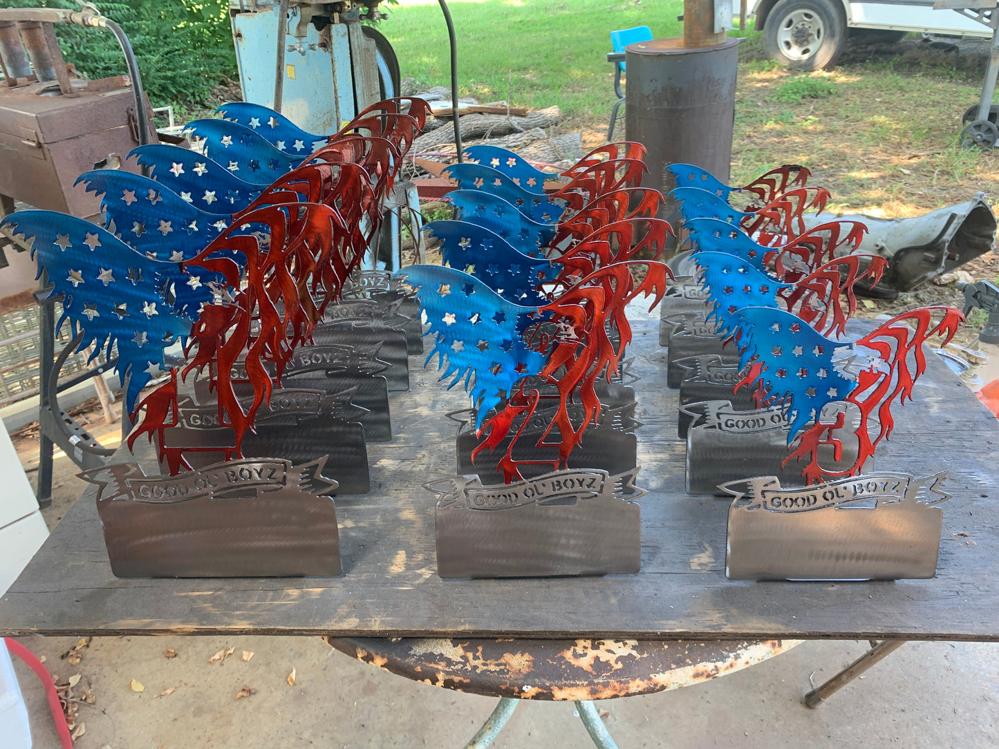 Metal Eagle trophies