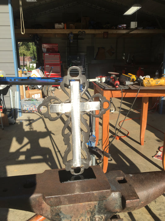 Metal Cross -standing - Dragonslayer Industries LLC