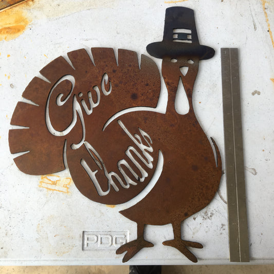 Thanksgiving Turkey 15 inches tall by 11 1/2 inches wide - Dragonslayer Industries LLC