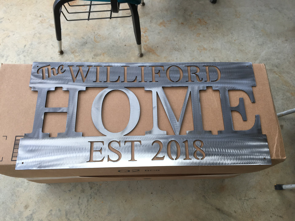 Semi Custom "Home" sign. A popular gift for realtors to give to home buyers