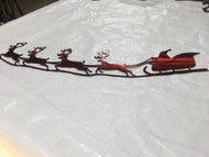 Santa Sleigh and Reindeer 6" tall 24" wide - Dragonslayer Industries LLC