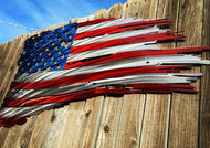Metal U.S. Tattered American Flag - Dragonslayer Industries LLC