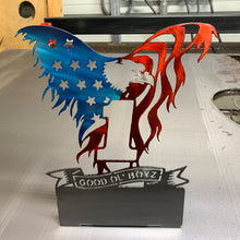 Metal eagle trophies