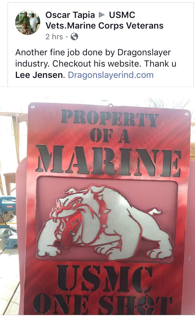 Marine Corps USMC Metal Sign