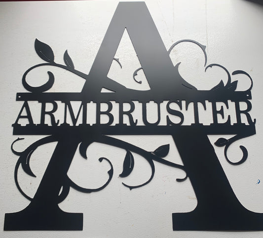 Split letter monogram